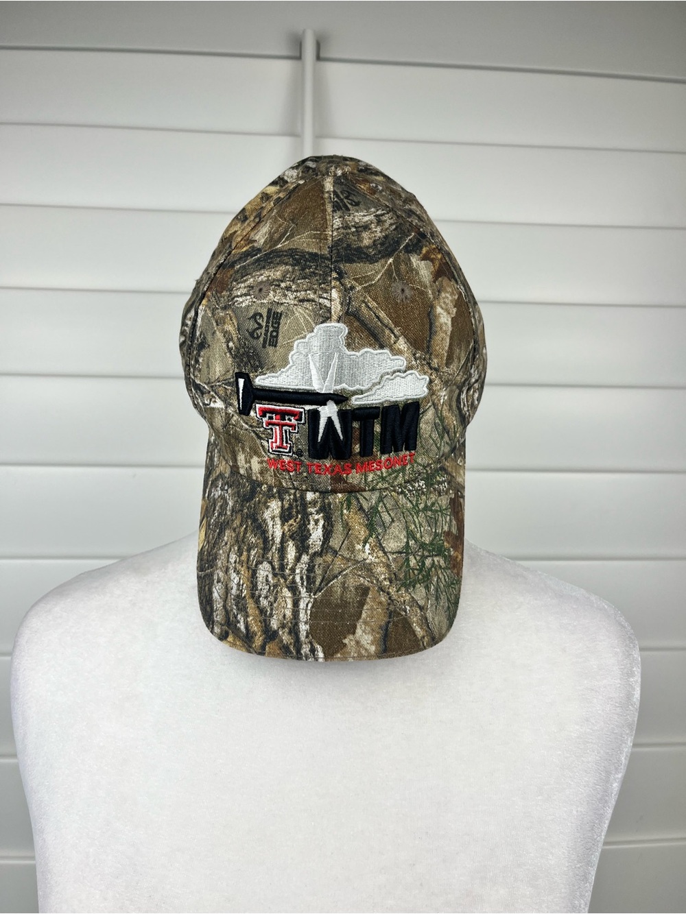 Realtree Camouflage Cap with Red & Black Texas Tech Logo utility outdoor ranch